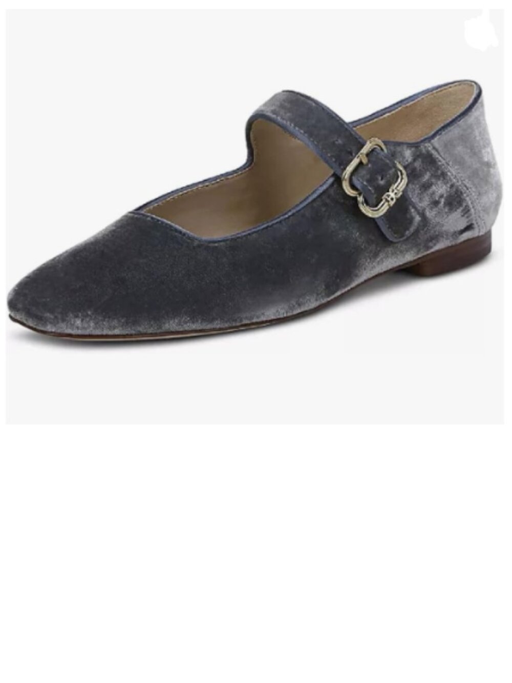 FYS Grey Square Toe Low Heel Mary Jane Pumps Flats Ballets Buckled Dress Shoes
